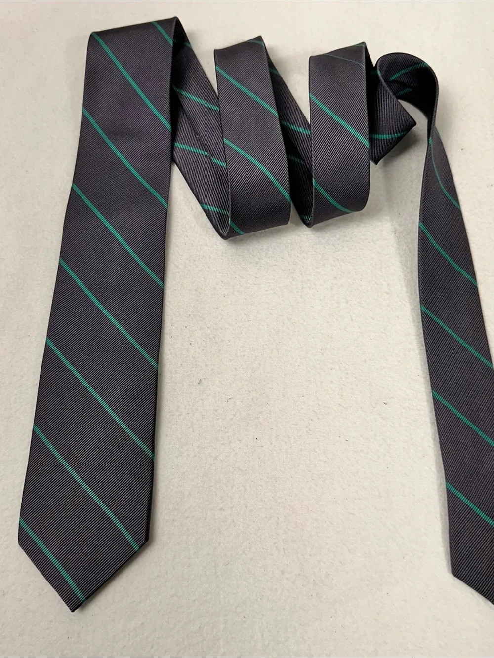 Classic Men's Navy Tie with Teal Stripe j crew
